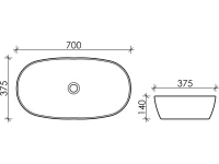 Накладная раковина Ceramicanova Element CN5040