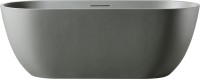 Ванна из искусственного камня AltroBagno Bruna 090204 170x75 см, отдельностоящая, овальная, на ножках, с донным клапаном, с подголовником