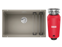 Комплект Мойка Blanco Etagon 700-U серый беж + Измельчитель Franke