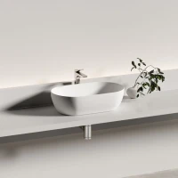 Раковина накладная Ceramicanova Twist овальная 50 см цвет белый матовый CN12001MW Раковина накладная Ceramicanova Twist овальная 50 см цвет белый матовый CN12001MW