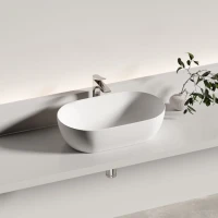 Раковина накладная Ceramicanova Twist овальная 50 см цвет белый матовый CN12001MW Раковина накладная Ceramicanova Twist овальная 50 см цвет белый матовый CN12001MW