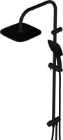 Душевой комплект Смеситель для душа Damixa Scandinavian Pure 362000300, черный + Стойка Eclipse 931000300, черный
