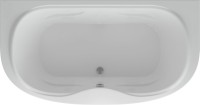 Акриловая ванна AQUATEK Мелисса MEL180-0000031 180x95 см, пристенная, белая, овальная, вклеенный каркас, с экраном, со сливом-переливом