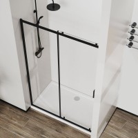 Душевая дверь в нишу Vincea City VDS-5CT110CLB 110 см, стекло прозрачное, черный