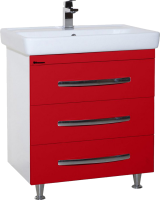Тумба с раковиной Bellezza Рокко 80 напольная, красная
