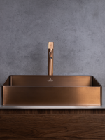 Накладная раковина AltroBagno Astro 001020 BrAn 51 состаренная бронза, прямоугольная, нержавеющая сталь