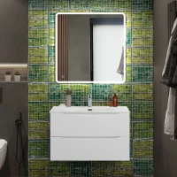 Тумба с раковиной BelBagno Marino-cer-n 80 подвесная, bianco opaco