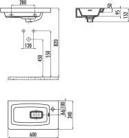Мебельная раковина Creavit Memory MY060-00CB00E-0000 белый глянцевый