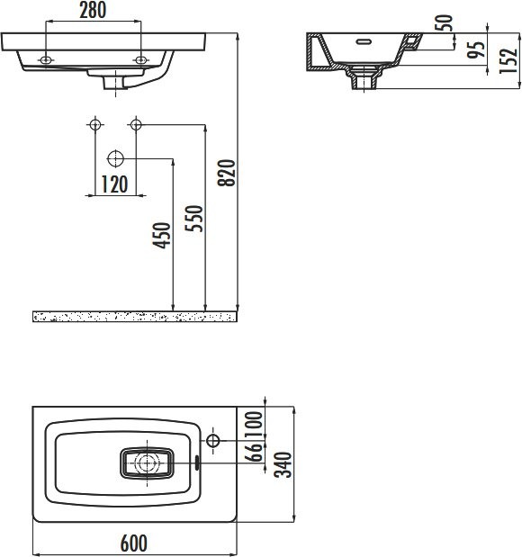 Мебельная раковина Creavit Memory MY060-00CB00E-0000 белый глянцевый