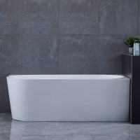 Акриловая ванна Vincea VBT-402-1700R 170x80 см, правая, пристенная, белая, асимметричная, на ножках, со сливом-переливом