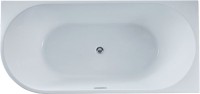 Акриловая ванна Vincea VBT-402-1700R 170x80 см, правая, пристенная, белая, асимметричная, на ножках, со сливом-переливом