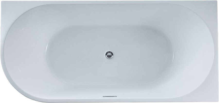 Акриловая ванна Vincea VBT-402-1700R 170x80 см, правая, пристенная, белая, асимметричная, на ножках, со сливом-переливом