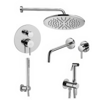 Комплект для ванной Paffoni Light KITZLIG018CR006 С ВНУТРЕННЕЙ ЧАСТЬЮ, хром