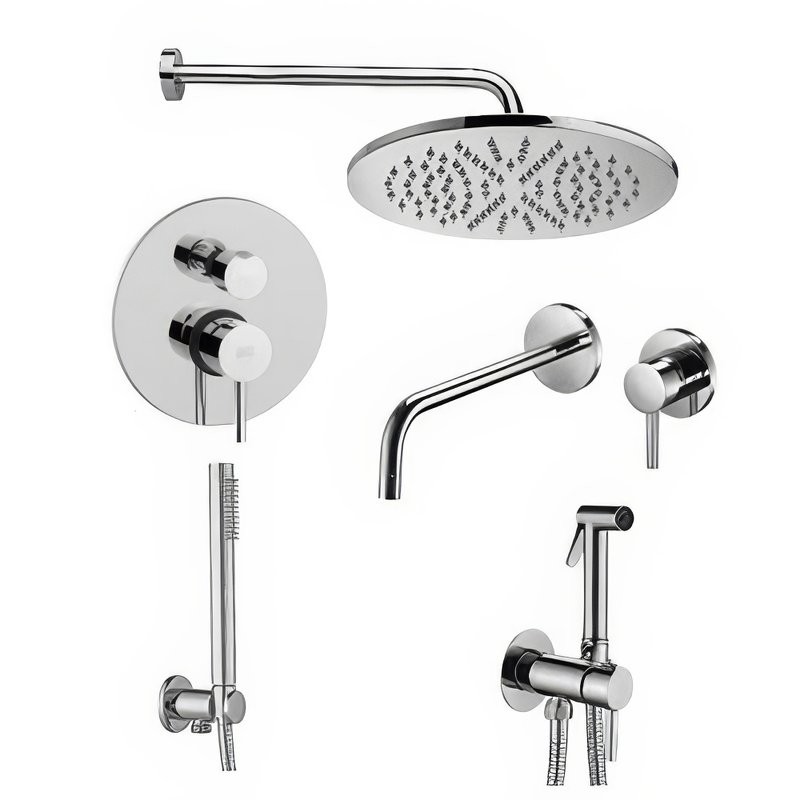 Комплект для ванной Paffoni Light KITZLIG018CR006 С ВНУТРЕННЕЙ ЧАСТЬЮ, хром
