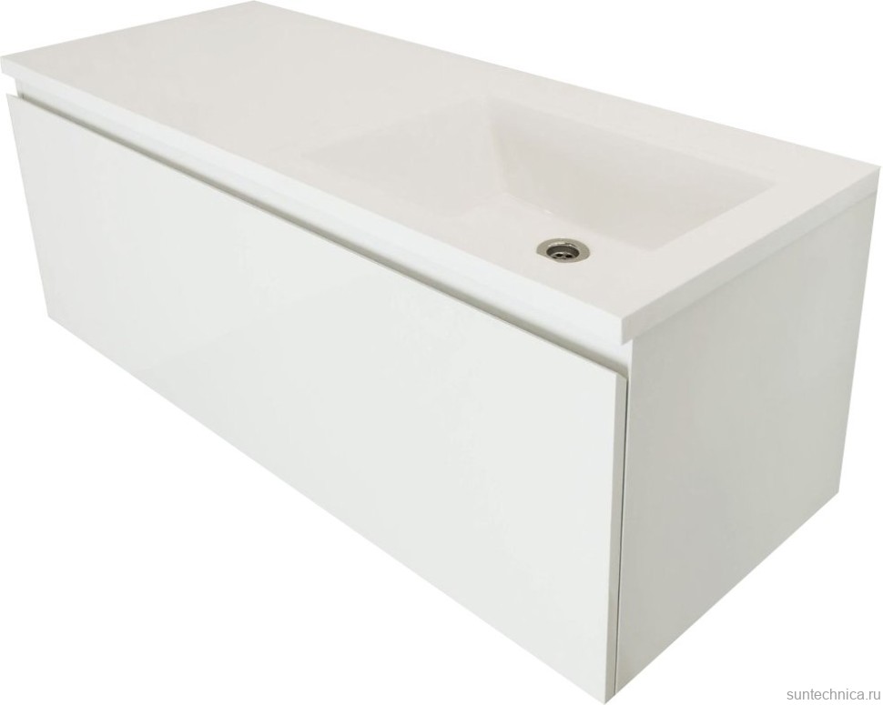 Тумба с раковиной Эстет Dallas Luxe 120 подвесная, 1 ящик, R