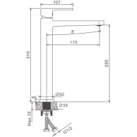 Смеситель для раковины BELZ B658 B11658 хром