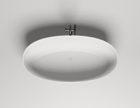 Ванна из искусственного камня Salini Alda 180x90 см, отдельностоящая, матовая белая, овальная, со сливом-переливом, с донным клапаном