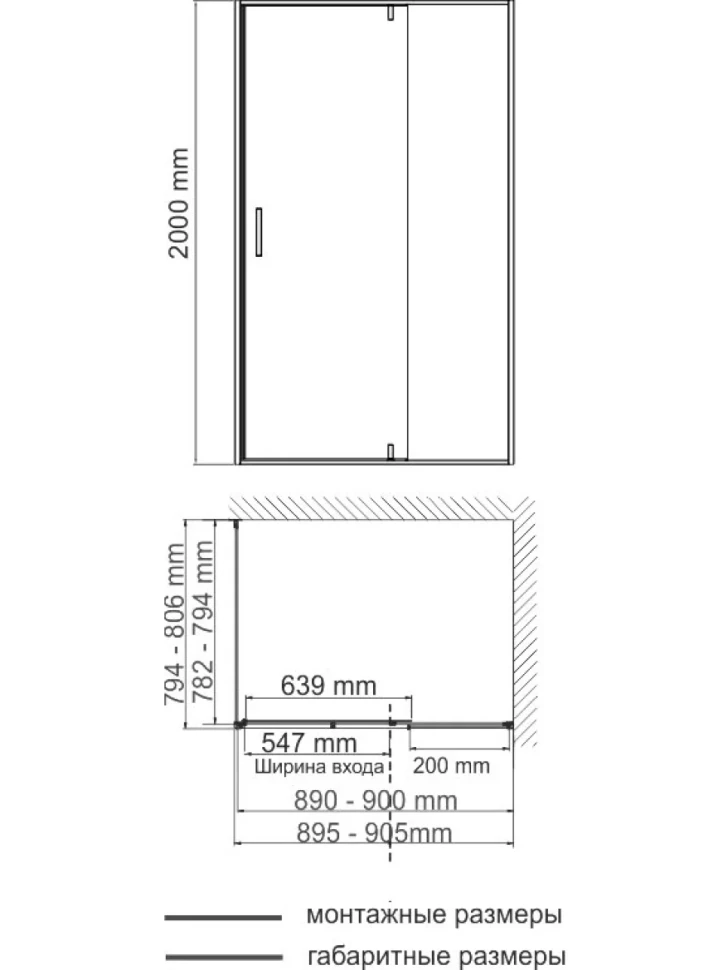 Душевой уголок Wasserkraft Elbe 74P20
