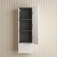 Шкаф-пенал для ванной Style Line Остин 36 подвесной, белый эмаль plus