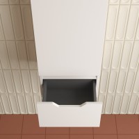 Шкаф-пенал для ванной Style Line Остин 36 подвесной, белый эмаль plus