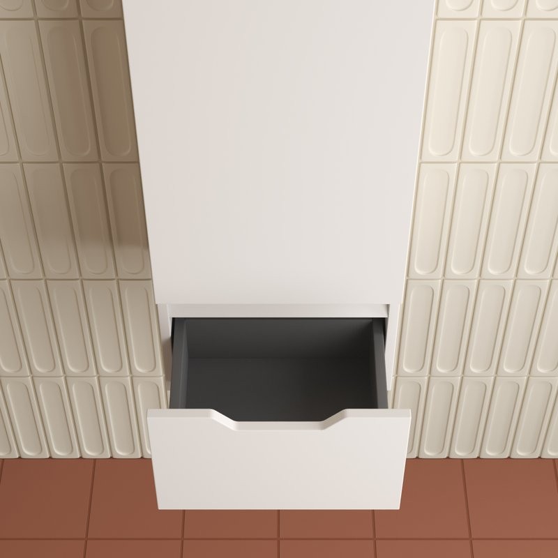 Шкаф-пенал для ванной Style Line Остин 36 подвесной, белый эмаль plus