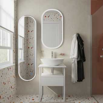 Мебель для ванной DIWO Элиста 60 белая с раковиной Moduo 55 Leaf