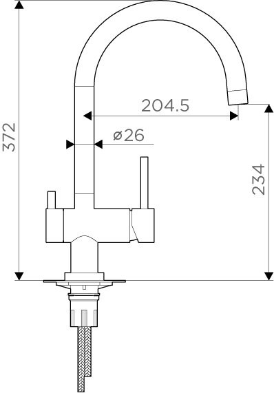 Комплект Мойка Paulmark Gerberg PM254844-BS брашированная нержавеющая сталь + Смеситель Omoikiri Yamada BN нержавеющая сталь