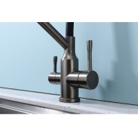 Смеситель для кухни с подключением фильтра Raglo R81.62.09, графит Смеситель для кухни с подключением фильтра Raglo R81.62.09, графит