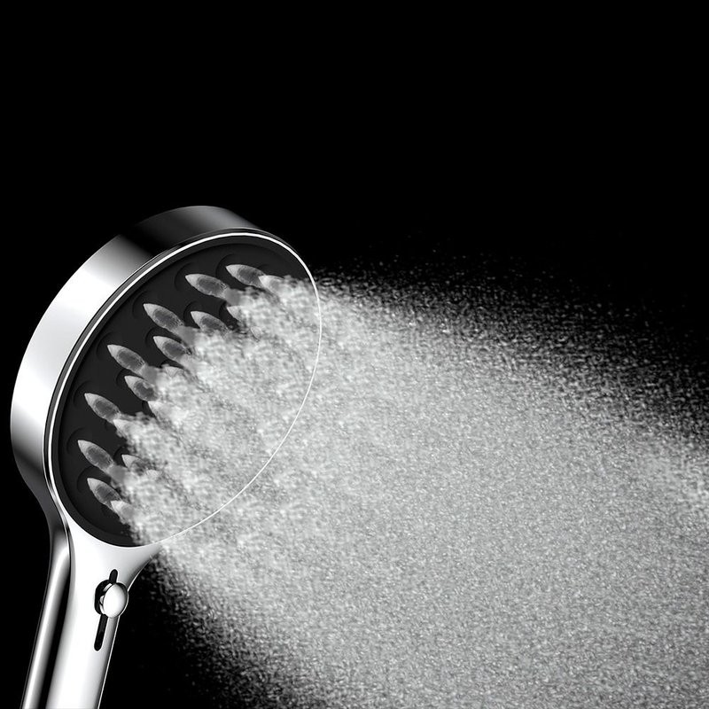 Лейка для душа 135 мм, 4 режима, хром, AQUAme AQM8501CR