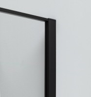 Душевой уголок Allen Brau Priority 100x100, профиль черный браш, стекло прозрачное
