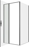 Душевой уголок Allen Brau Priority 100x100, профиль черный браш, стекло прозрачное