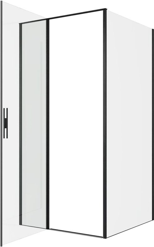 Душевой уголок Allen Brau Priority 100x100, профиль черный браш, стекло прозрачное
