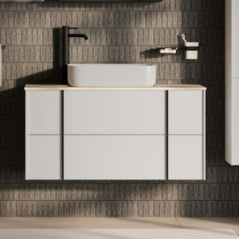 Тумба под раковину Allen Brau Reality 100 подвесная, белый матовый