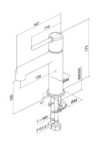 Комплект для ванной IDDIS Aiger Душевая стойка IDDIS Aiger AIGMG3Fi06 + Смеситель для раковины AIGMG00i01, золотой матовый