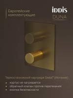 Душевой комплект IDDIS Duna DUNMGSTi68 С ВНУТРЕННЕЙ ЧАСТЬЮ, матовое золото