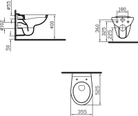 Комплект Унитаз подвесной Norm Fit + Крышка VitrA Norm 84-003-749 с микролифтом + Инсталляция OLI 80 ECO Sanitarblock mechanic 3 в 1 с кнопкой смыва