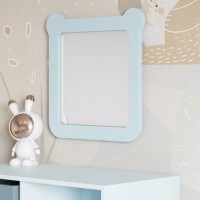 Зеркало AQUATON Каспер Мишка квадратное, голубое матовое