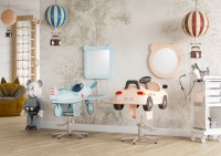 Зеркало AQUATON Каспер Мишка квадратное, голубое матовое