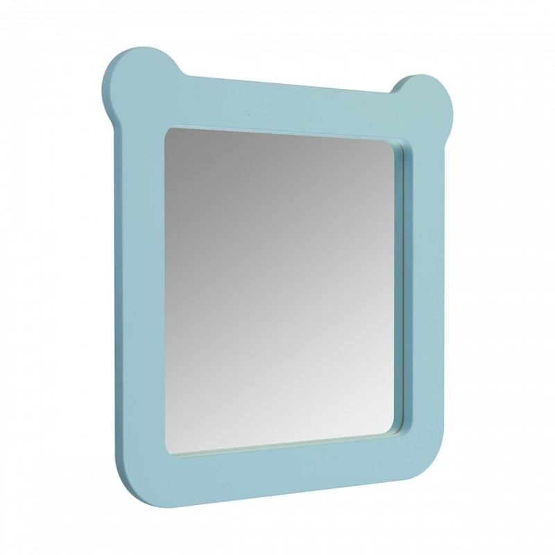 Зеркало AQUATON Каспер Мишка квадратное, голубое матовое