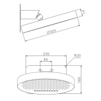 Верхний душ Raglo R452 R452.02.09 графит