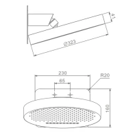 Верхний душ Raglo R452 R452.02.09 графит