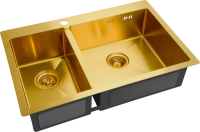 Мойка кухонная Zorg Inox PVD SZR-78-2-51 R bronze