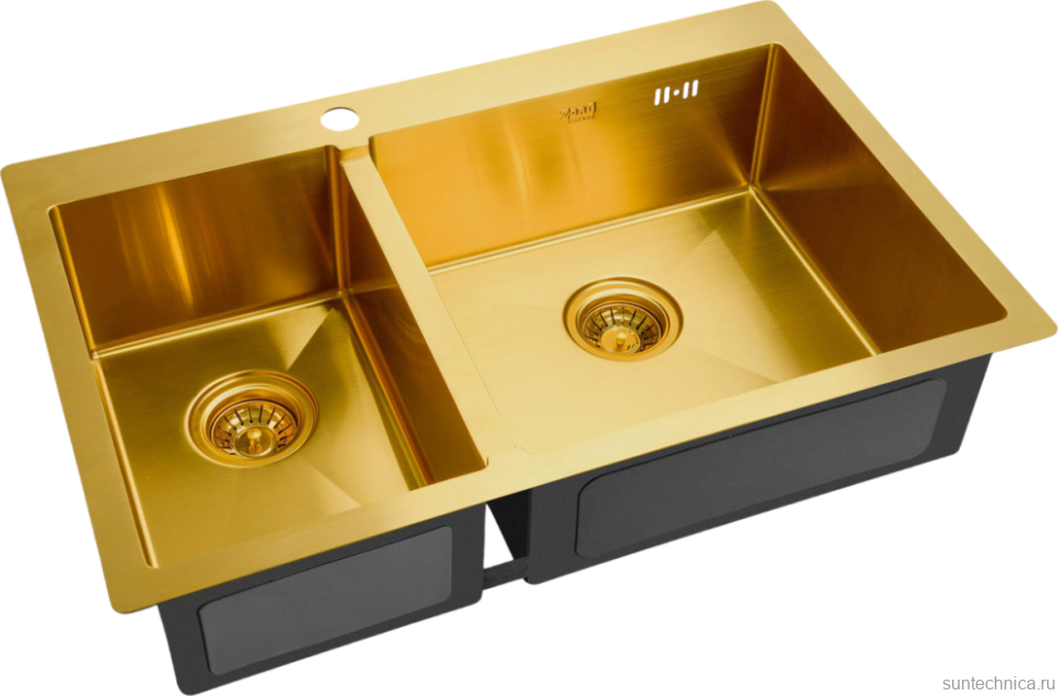 Мойка кухонная Zorg Inox PVD SZR-78-2-51 R bronze