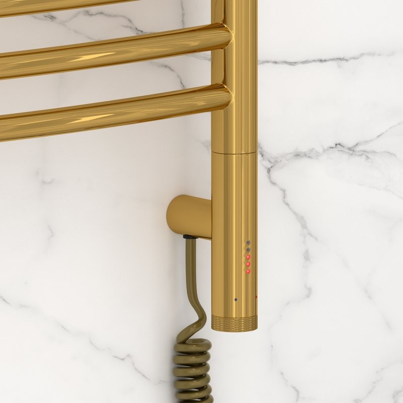 Полотенцесушитель электрический Сунержа Богема 3.1 03-6003-6050 70x55 см, подключение справа, золото, лесенка