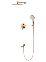 Душевой комплект Wonzon & Woghand Tor WW-88939073-RG С ВНУТРЕННЕЙ ЧАСТЬЮ, розовое золото