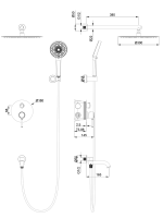 Душевой комплект Wonzon & Woghand Tor WW-88939073-RG С ВНУТРЕННЕЙ ЧАСТЬЮ, розовое золото