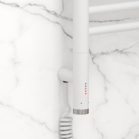 Полотенцесушитель электрический Сунержа Богема 3.1 30-6006-1250 130x55 см, подключение слева, матовый белый, лесенка, с полкой