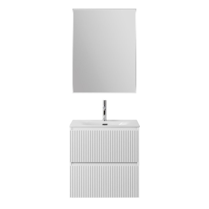 Мебель для ванной комнаты BelBagno Uno-mini 60 подвесная, 2 ящика, bianco opaco