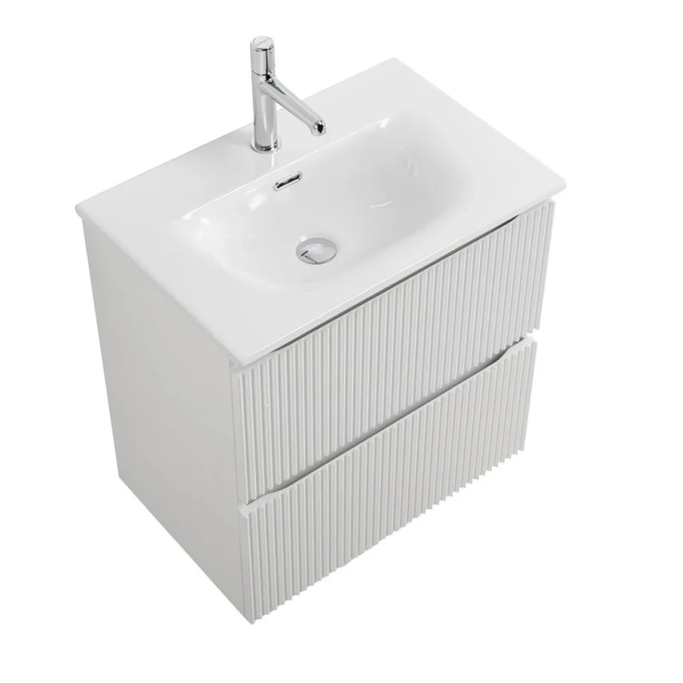 Мебель для ванной комнаты BelBagno Uno-mini 60 подвесная, 2 ящика, bianco opaco