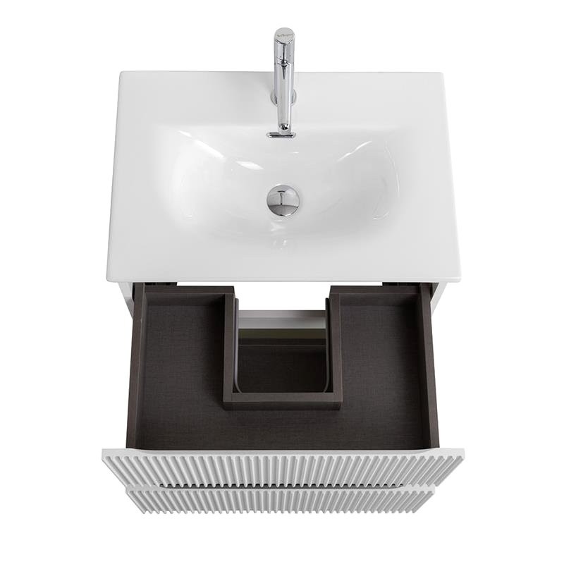 Мебель для ванной комнаты BelBagno Uno-mini 60 подвесная, 2 ящика, bianco opaco